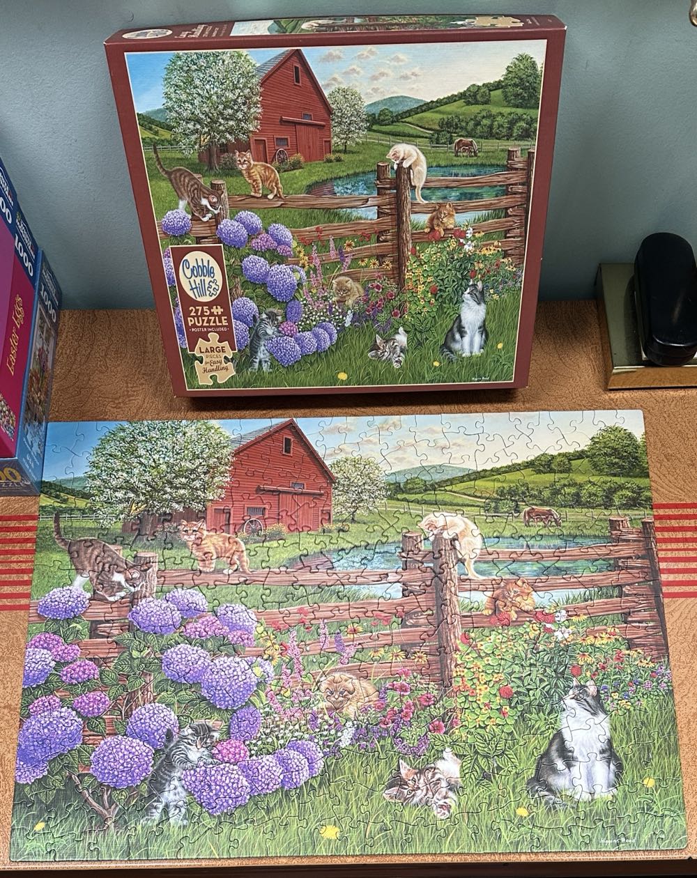Farm Cats - Cobble Hill puzzle collectible [Barcode 625012880077] - Main Image 2