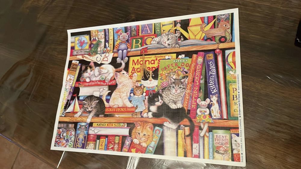 Storytime Kittens 350 Piece Family Jigsaw Puzzle - Cobble Hill puzzle collectible [Barcode 625012546461] - Main Image 3