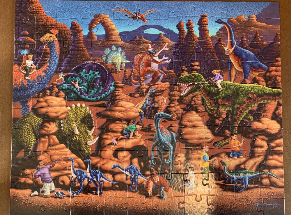 Dinosaur Games - Sold - Dowdle puzzle collectible - Main Image 2