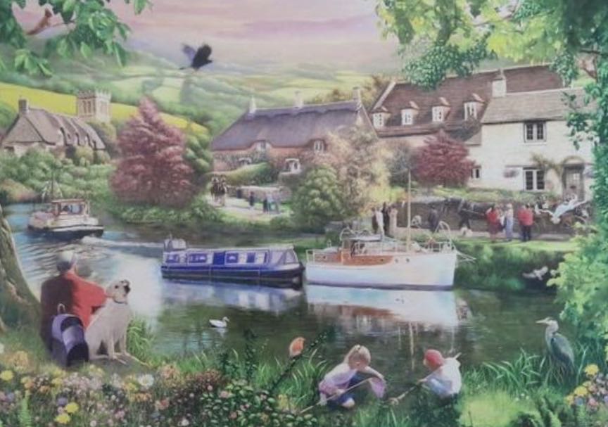 Cotswold Summer Haze - Falcon de luxe puzzle collectible [Barcode 8710126110430] - Main Image 2