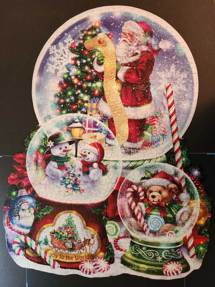 3 Snow Globes - SunsOut puzzle collectible [Barcode 796780960633] - Main Image 2