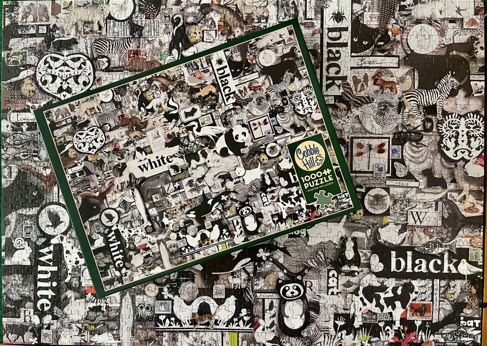 Rainbow Collection: White & Black - Cobble Hill puzzle collectible [Barcode 625012800334] - Main Image 2