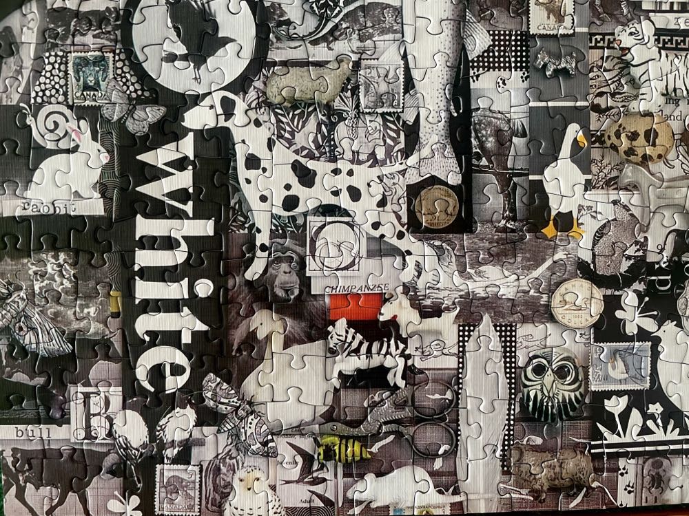 Rainbow Collection: White & Black - Cobble Hill puzzle collectible [Barcode 625012800334] - Main Image 3