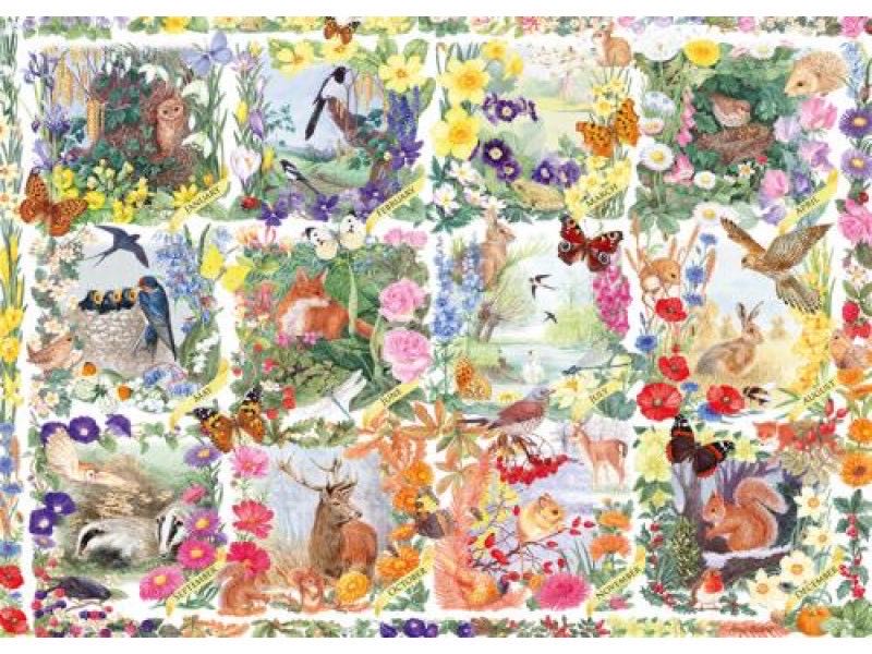 Country Calender 🐦 - Falcon de luxe puzzle collectible [Barcode 8710126111901] - Main Image 2