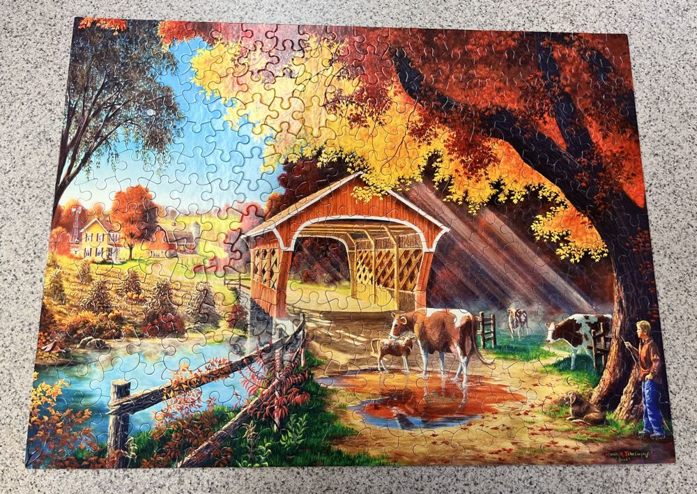 Autumn Morning - White Mountain puzzle collectible [Barcode 724819255993] - Main Image 3