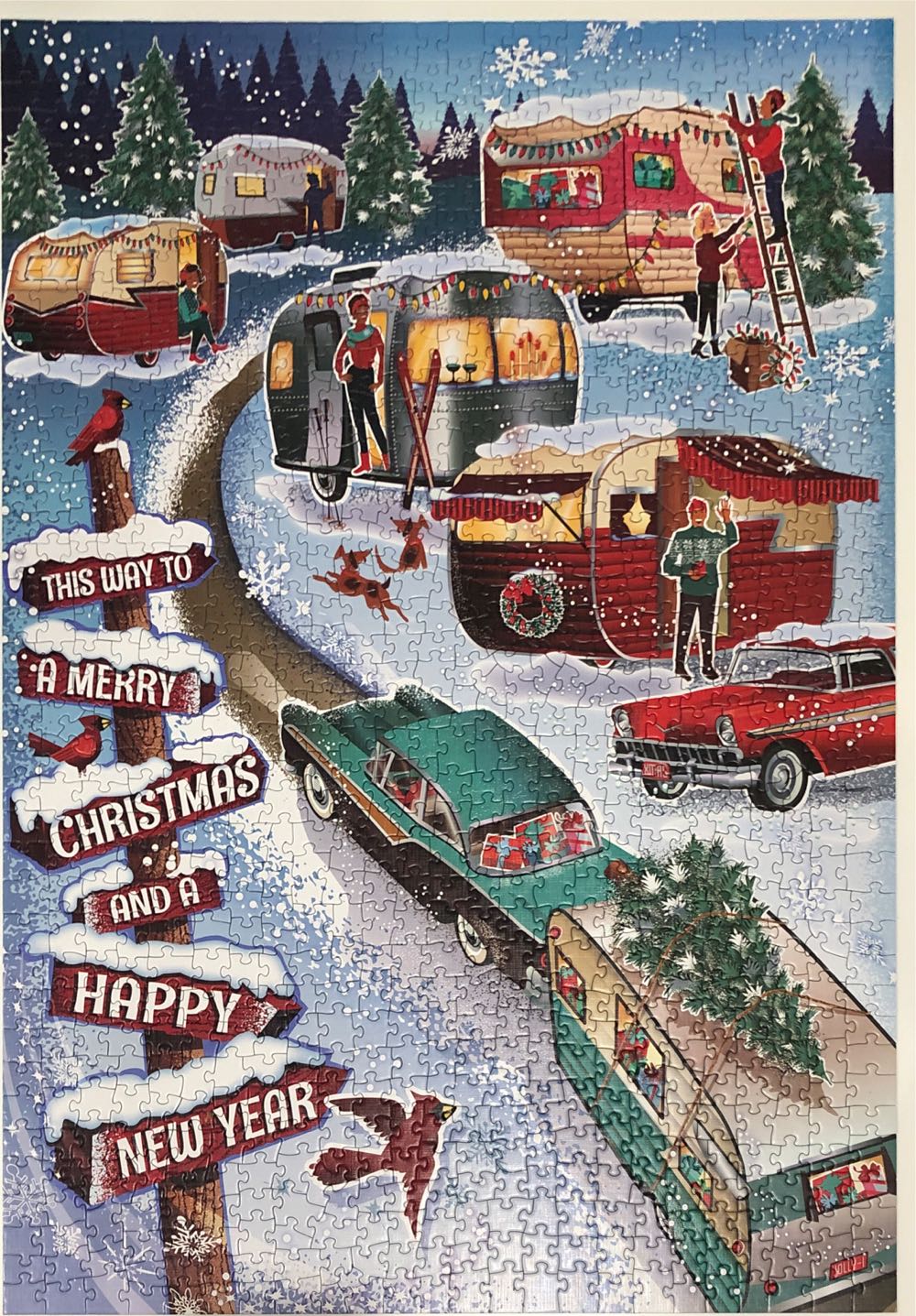 Christmas Campers - Cobble Hill puzzle collectible [Barcode 625012572149] - Main Image 2