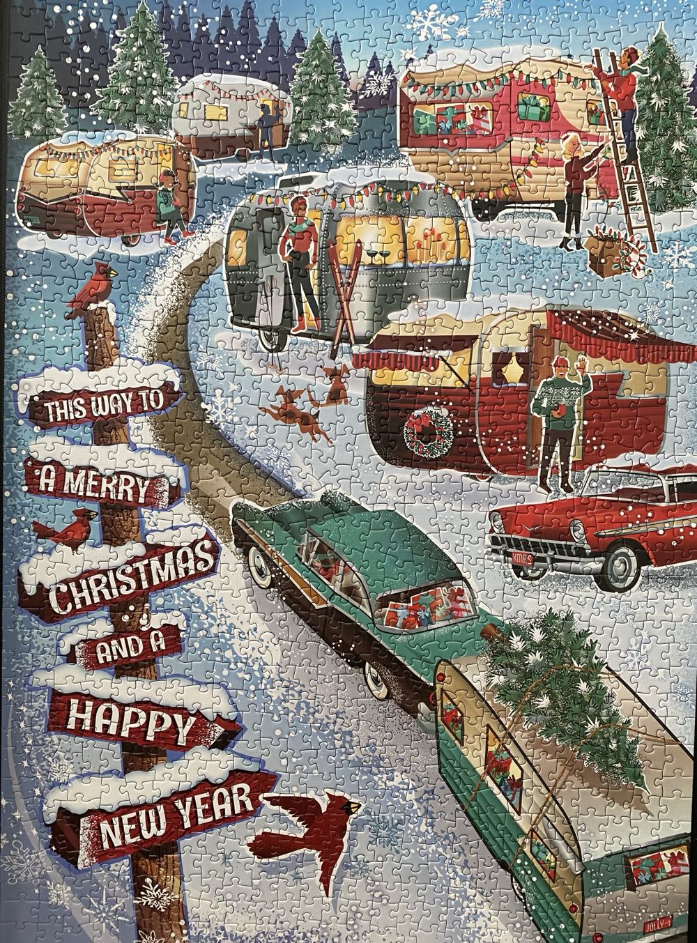 Christmas Campers - Cobble Hill puzzle collectible [Barcode 625012572149] - Main Image 3