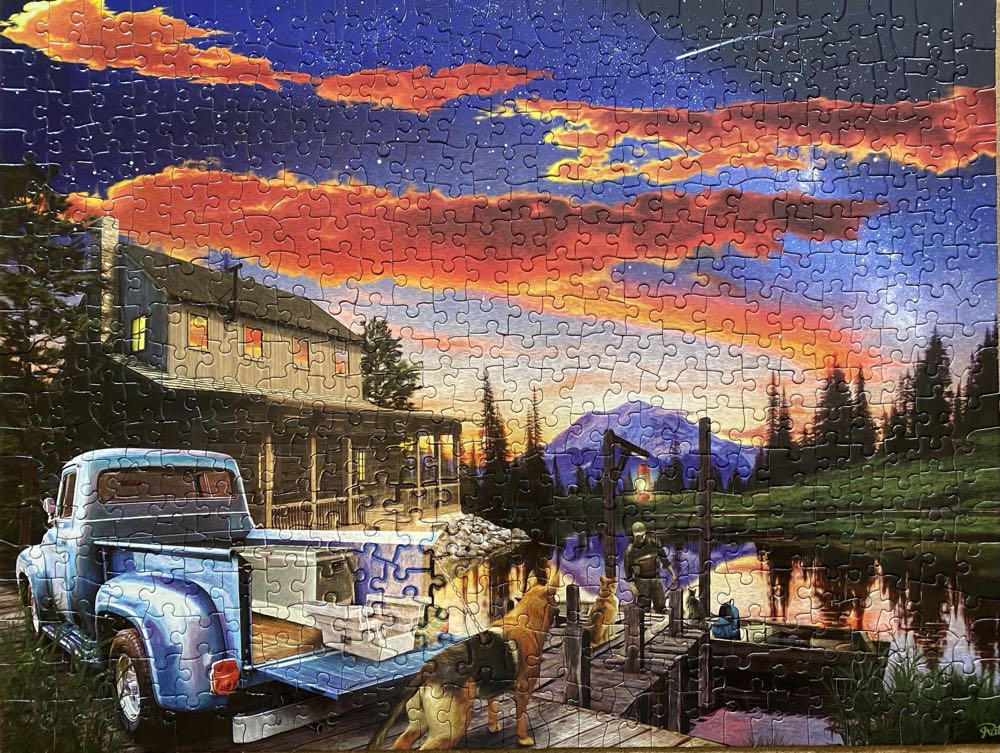 Red Skies - SunsOut puzzle collectible [Barcode 796780422780] - Main Image 2