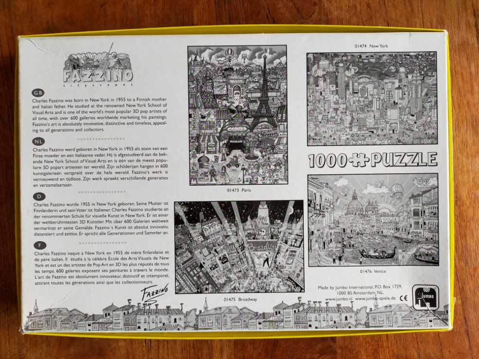 Fazzino. Venice - Jumbo puzzle collectible [Barcode 8710126014769] - Main Image 3