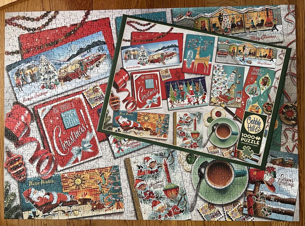 Mid Mod Season’s Greetings - Cobble Hill 🇨🇦 puzzle collectible [Barcode 625012803403] - Main Image 4