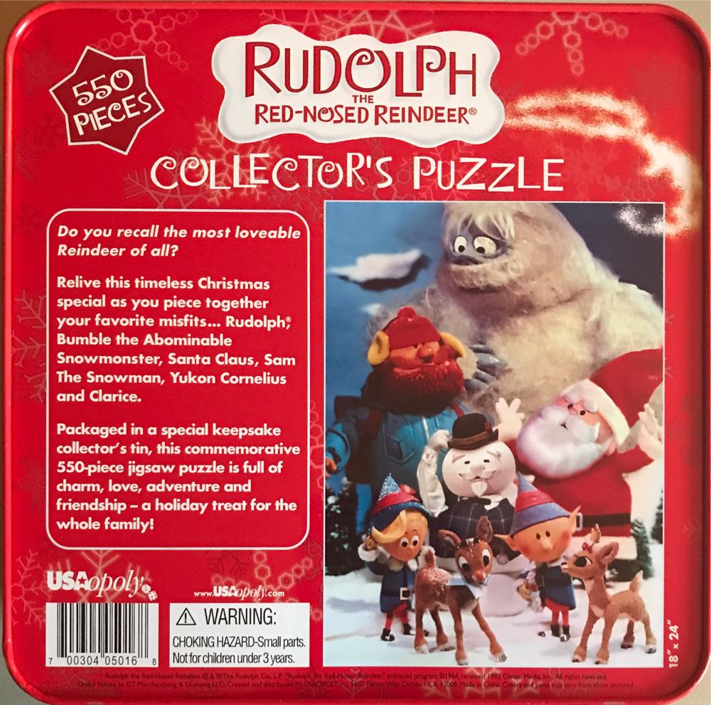 Rudolph The Reindeer 550 Piece- NFS - USAopoly, Inc. puzzle collectible [Barcode 700304050168] - Main Image 3
