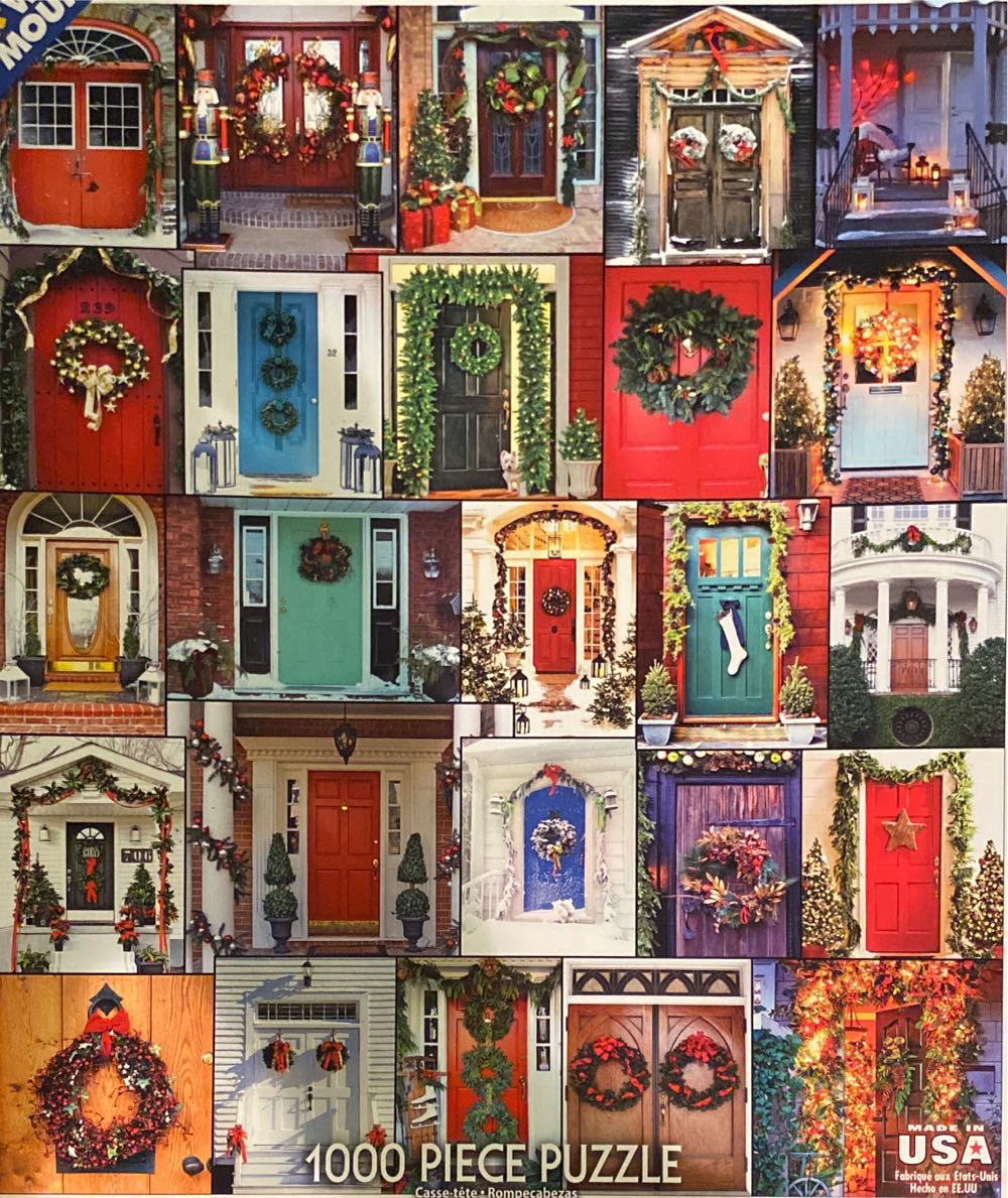 Sold - Holiday Doors - White Mountain puzzle collectible [Barcode 724819258123] - Main Image 2