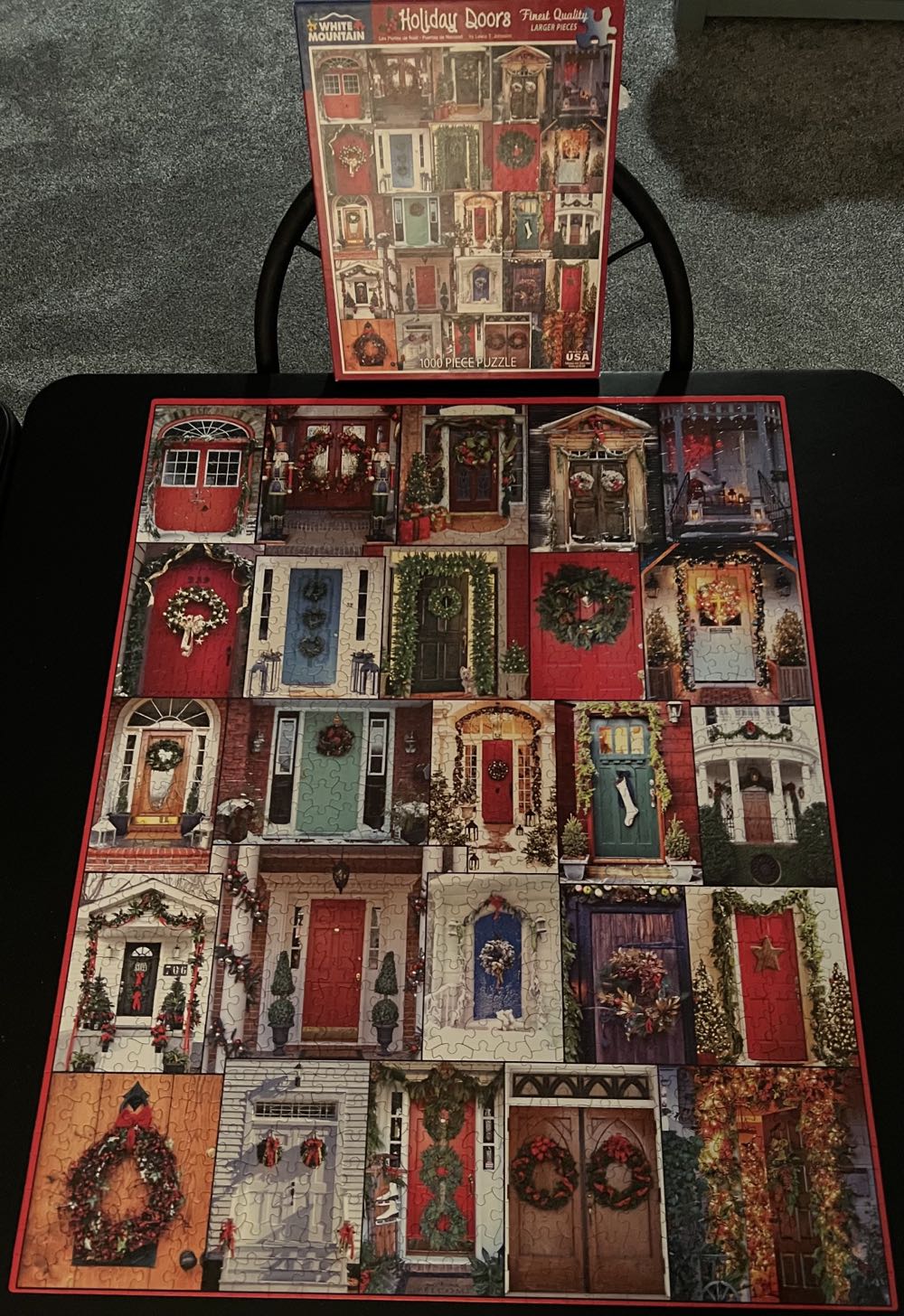 Sold - Holiday Doors - White Mountain puzzle collectible [Barcode 724819258123] - Main Image 3