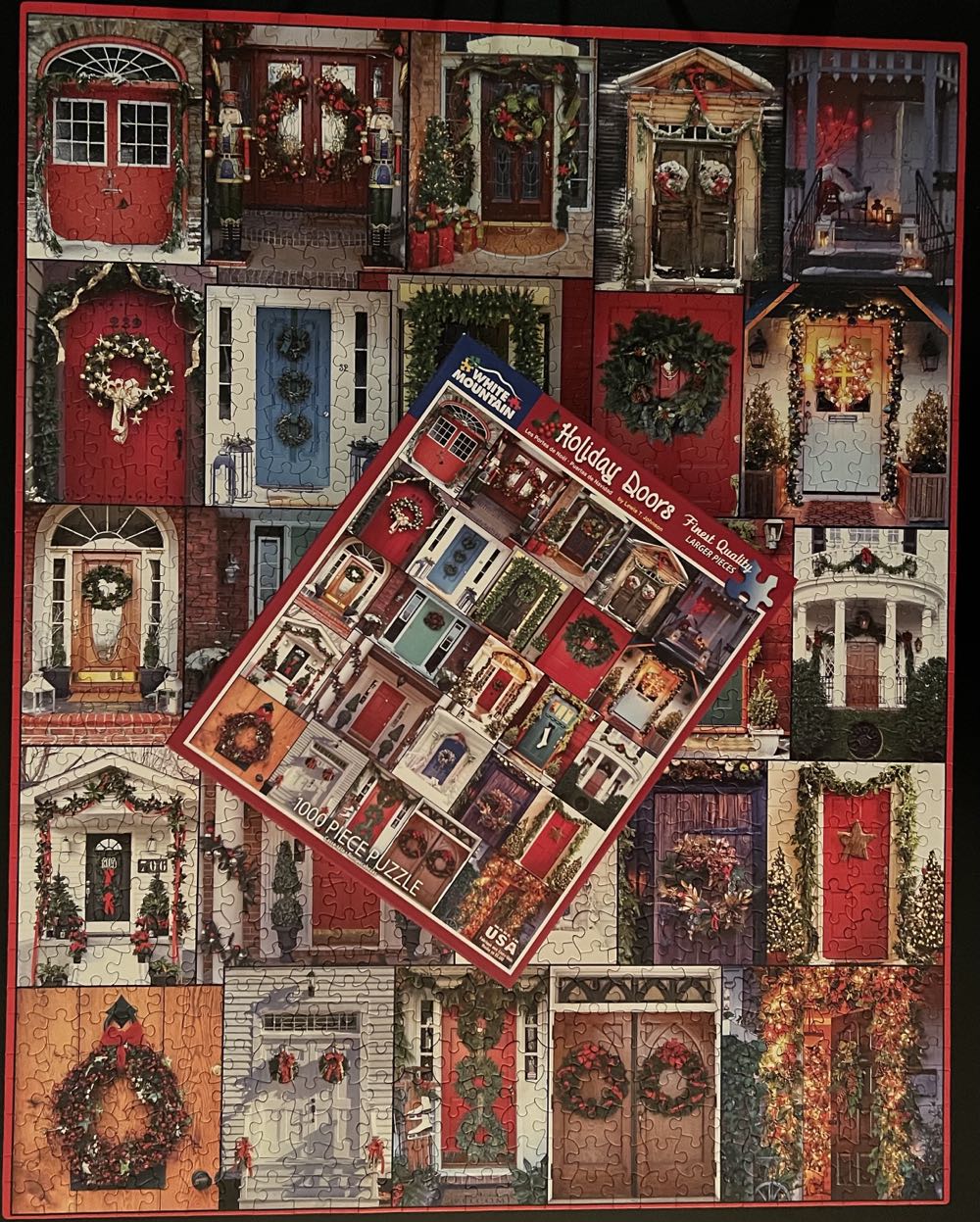 Sold - Holiday Doors - White Mountain puzzle collectible [Barcode 724819258123] - Main Image 4