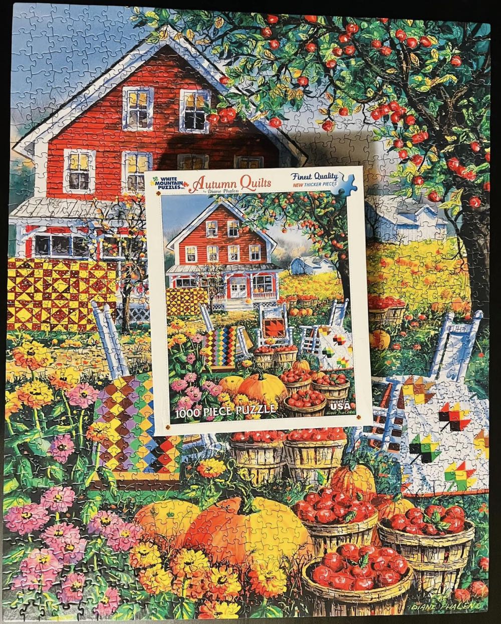 Autumn Quilts  (Item#242S) (2007) - White Mountain puzzle collectible [Barcode 724819248667] - Main Image 4