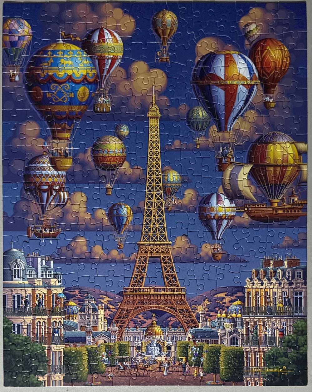 Balloons Over Paris - Dowdle puzzle collectible [Barcode 671095054874] - Main Image 3