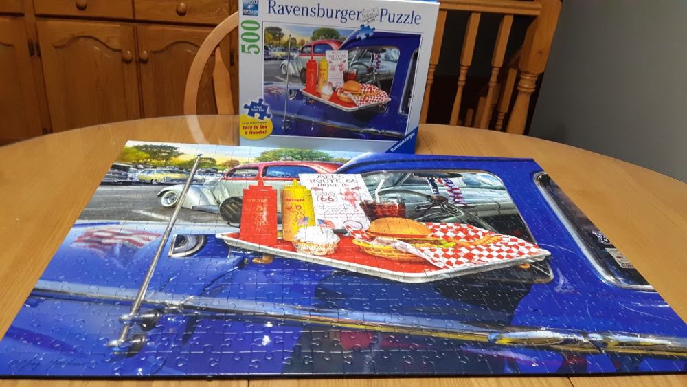 Drive Thru Route 66 (📬Ada Hooge Kroeze) - Ravensburger puzzle collectible [Barcode 4005556824007] - Main Image 3