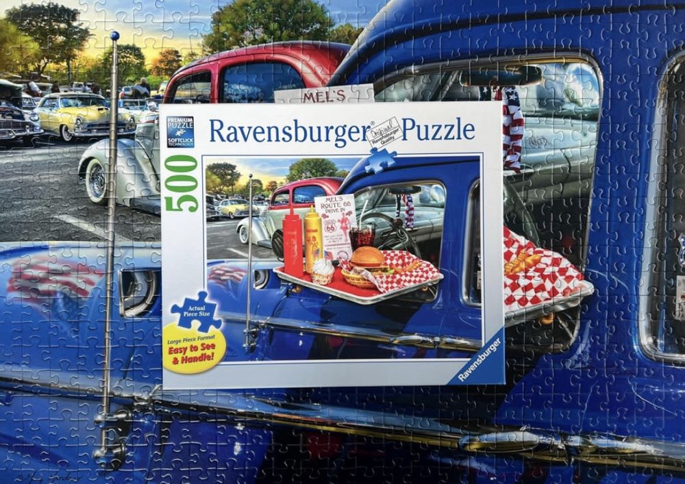 Drive Thru Route 66 (📬Ada Hooge Kroeze) - Ravensburger puzzle collectible [Barcode 4005556824007] - Main Image 4