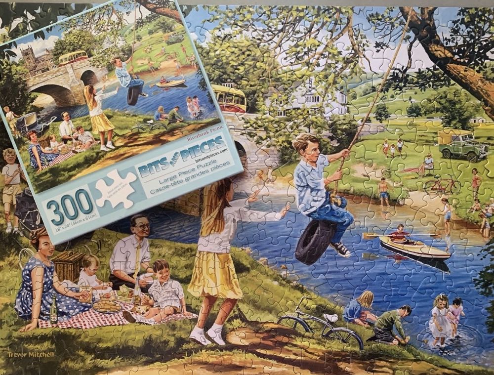 Riverbank Picnic - Bits And Pieces puzzle collectible [Barcode 192949036506] - Main Image 4