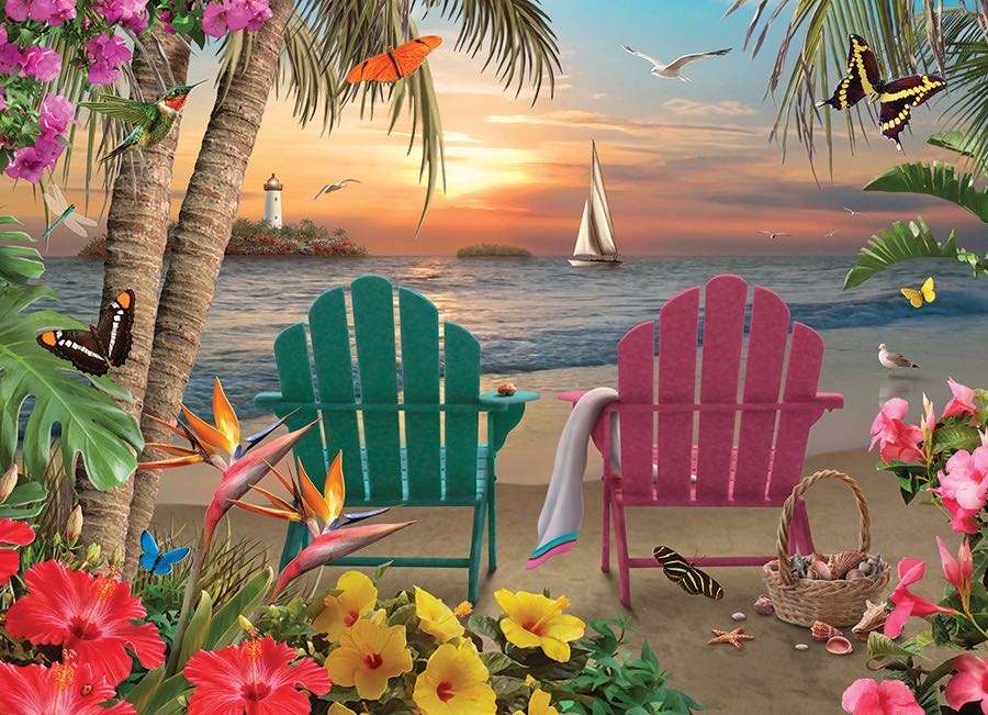 Island Paradise - Cobble Hill puzzle collectible [Barcode 625012850773] - Main Image 2