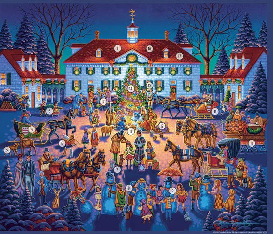 Mount Vernon Christmas - Traded - Dowdle puzzle collectible [Barcode 671095004275] - Main Image 2