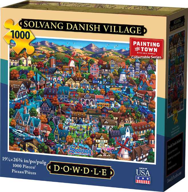 Solvang Danish Village - Dowdle puzzle collectible [Barcode 671095102919] - Main Image 2