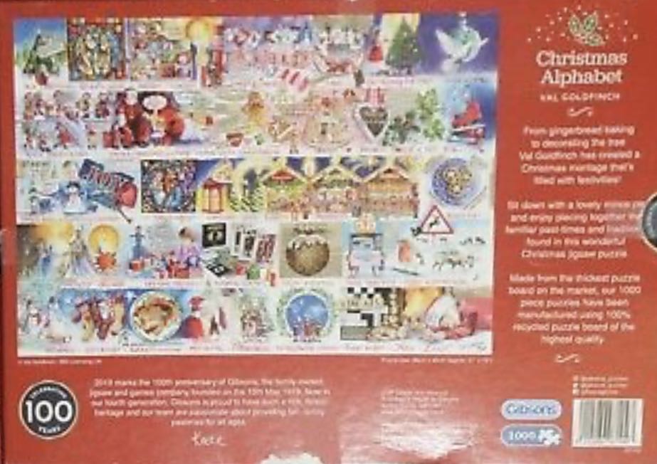 Christmas Alphabet - Gibsons puzzle collectible [Barcode 5012269071047] - Main Image 4