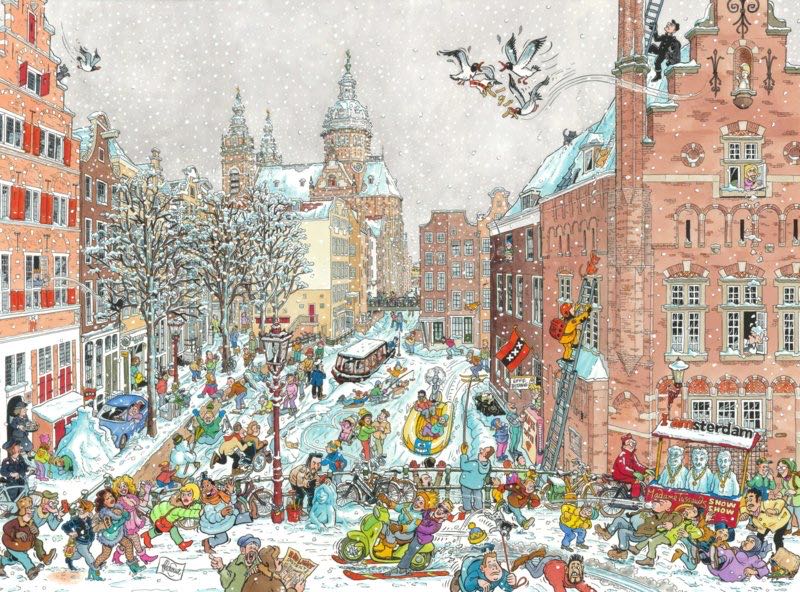Cities of the World Amsterdam In Winter - Ravensburger puzzle collectible [Barcode 4005556197866] - Main Image 2