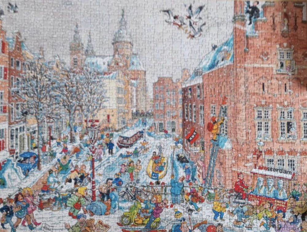 Cities of the World Amsterdam In Winter - Ravensburger puzzle collectible [Barcode 4005556197866] - Main Image 3