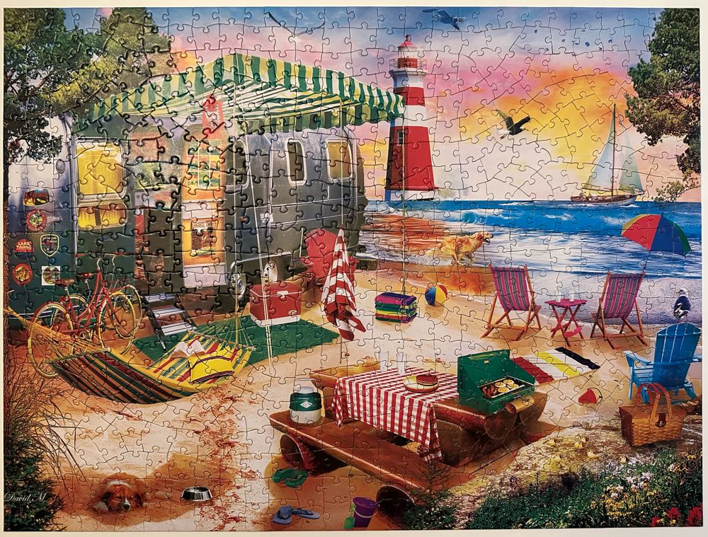 Oceanside Camping (📫Saskia Betaald 23-03) - MasterPieces puzzle collectible [Barcode 705988321191] - Main Image 4