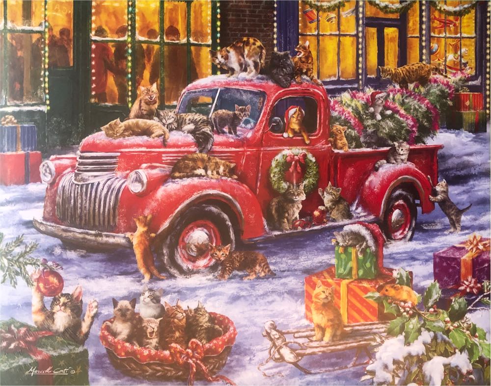 Its A Cats Christmas - Vermont Christmas Company puzzle collectible [Barcode 819273023179] - Main Image 2