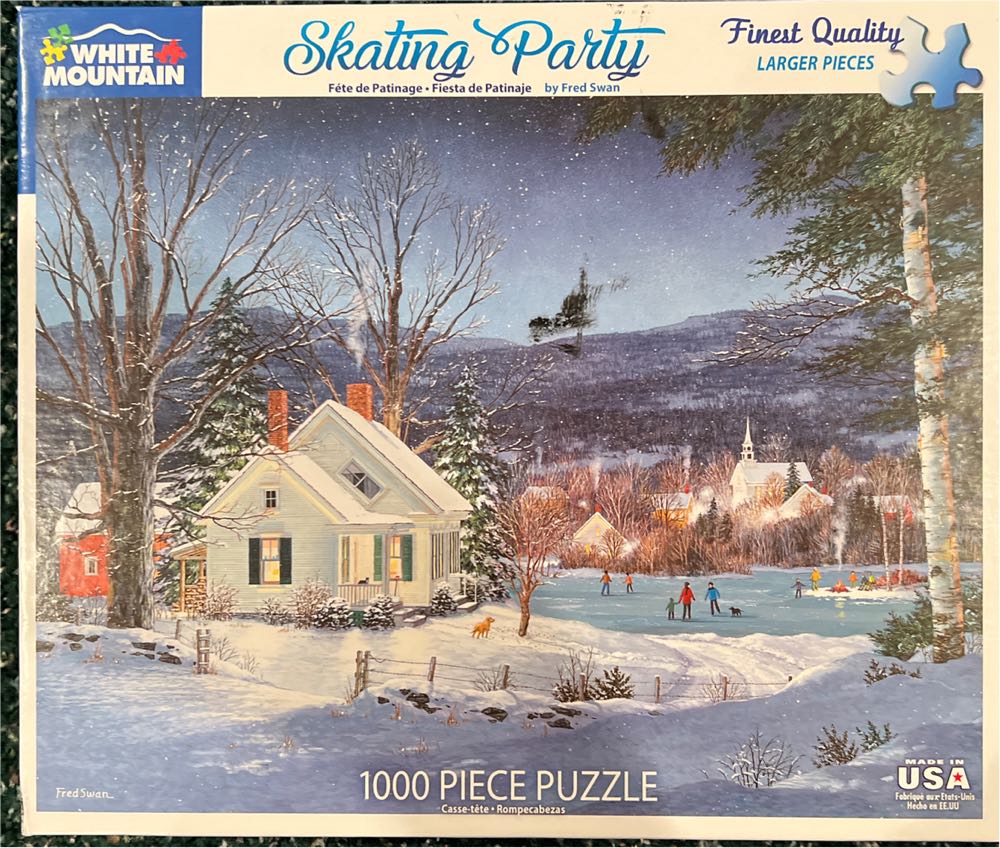 Skating Party - White Mountain puzzle collectible [Barcode 724819263059] - Main Image 3