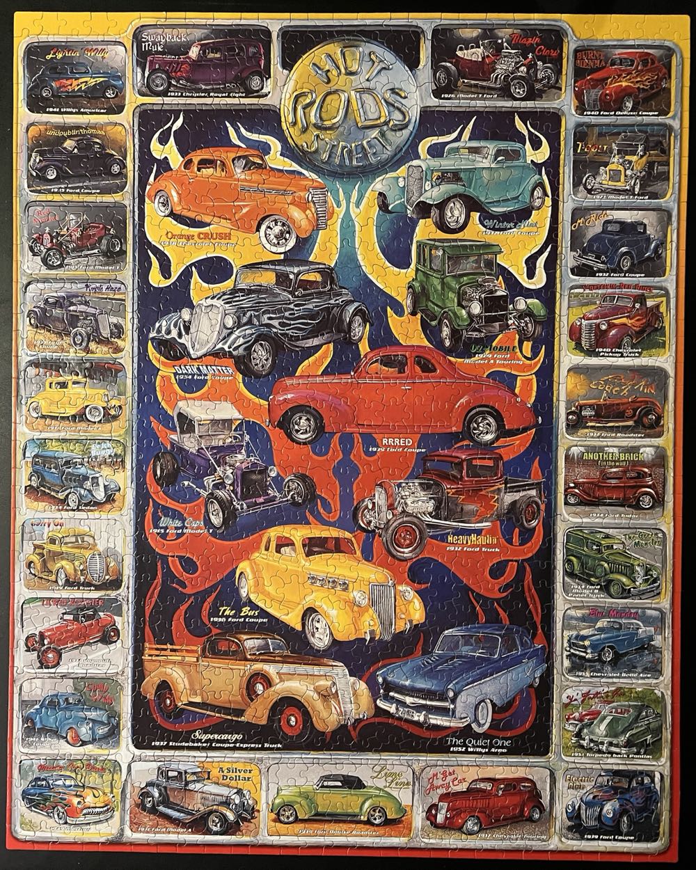 Hot Rods-GIFTED - White Mountain Puzzles puzzle collectible [Barcode 724819250189] - Main Image 2