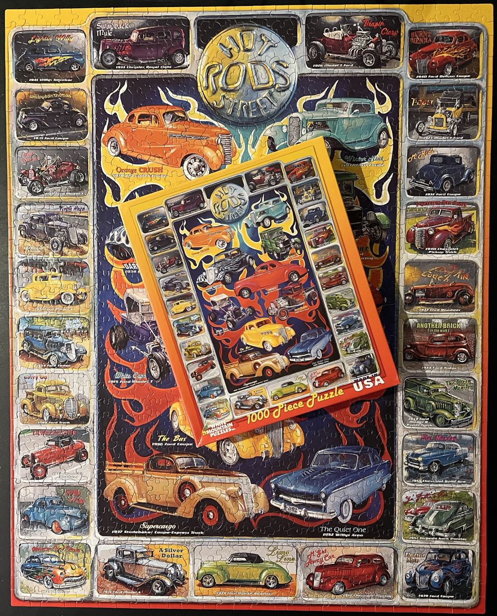 Hot Rods-GIFTED - White Mountain Puzzles puzzle collectible [Barcode 724819250189] - Main Image 4