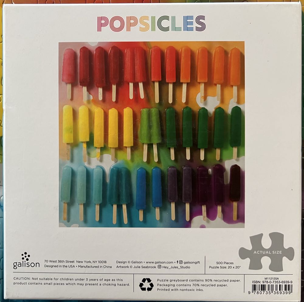 Popsicles - Galison puzzle collectible [Barcode 9780735369399] - Main Image 3