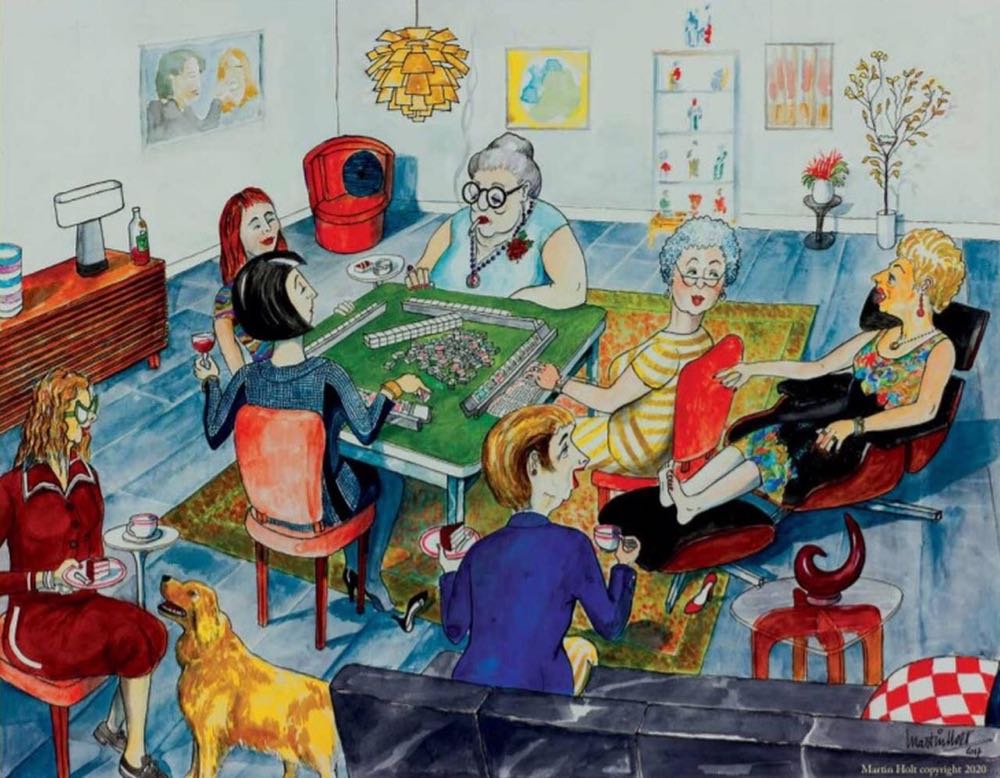 Mah Jongg Meet Up - SunsOut 🇺🇸 puzzle collectible [Barcode 796780408104] - Main Image 2