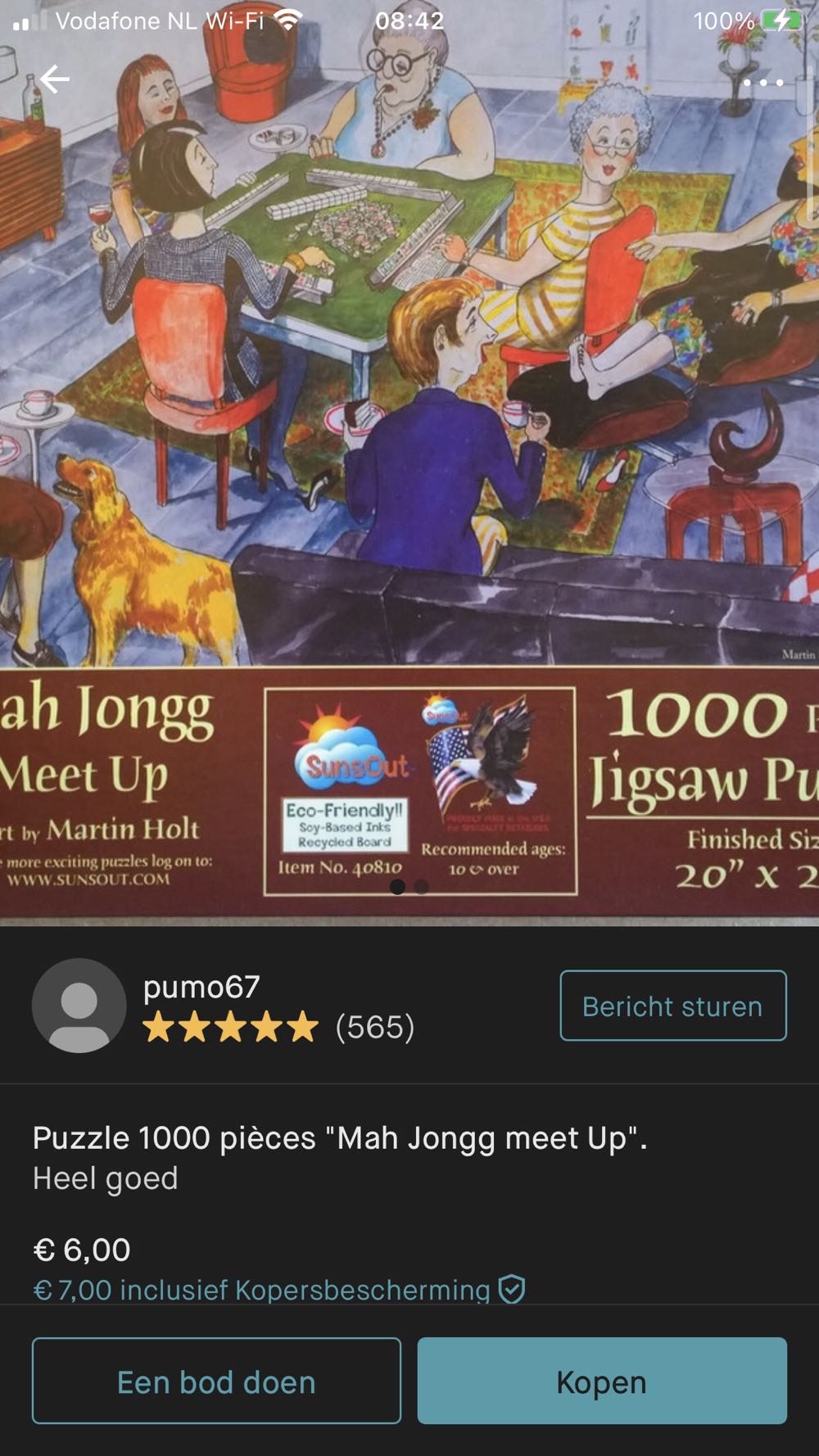 Mah Jongg Meet Up - SunsOut 🇺🇸 puzzle collectible [Barcode 796780408104] - Main Image 4