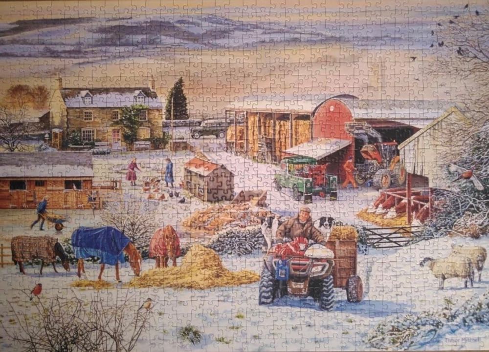 Winter On The Farm - Ravensburger puzzle collectible [Barcode 4005556164783] - Main Image 3
