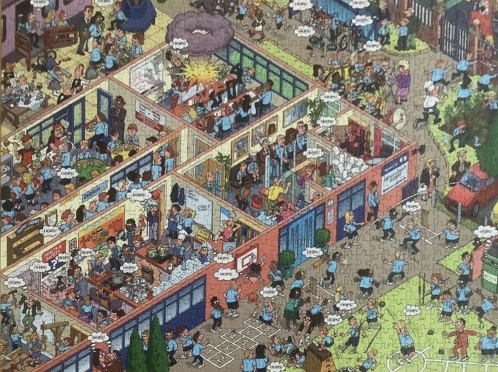 Oops! Schooldays - Gibsons puzzle collectible [Barcode 5012269070750] - Main Image 3