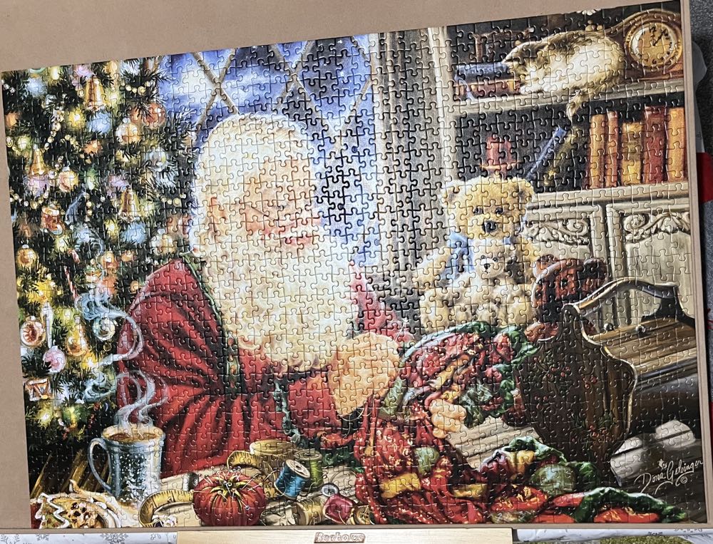 All Ready For Christmas Jigsaw Puzzle 2x1000 Piece - Jumbo / Falcon puzzle collectible [Barcode 8710126111222] - Main Image 2