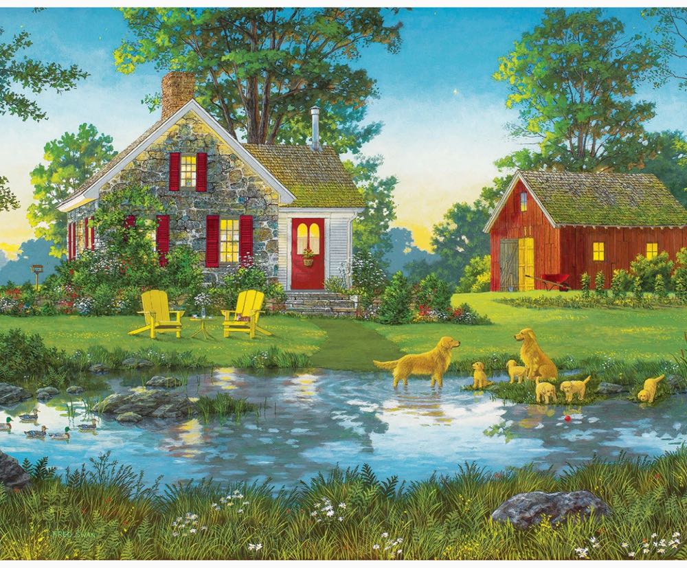 Summer Gold - White Mountain Puzzles puzzle collectible [Barcode 724819264711] - Main Image 2