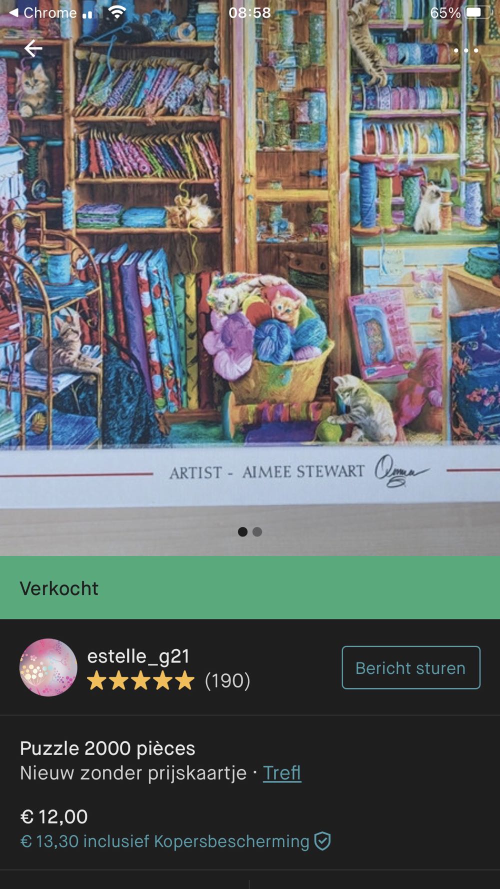 Aimee Stewart Kitty Paradise - Trefl 🇵🇱 puzzle collectible [Barcode 5900511271133] - Main Image 4