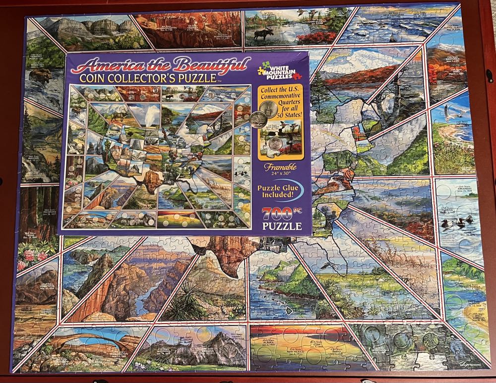 America The Beautiful Coin Collector’s(BB)-TRADED - White Mountain Puzzles puzzle collectible [Barcode 724819247905] - Main Image 3