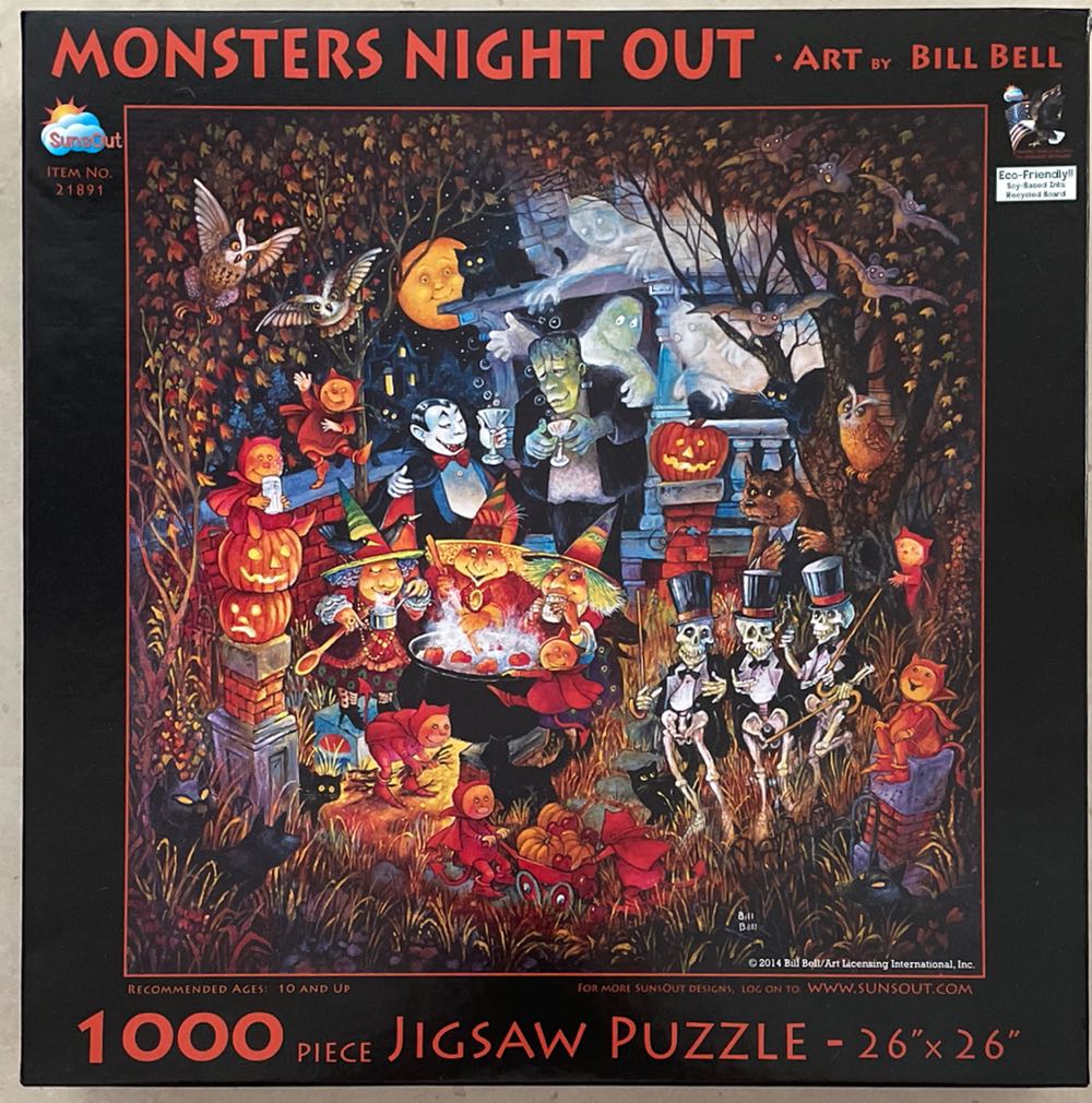 Monster’s Night Out - SunsOut puzzle collectible [Barcode 796780218918] - Main Image 3