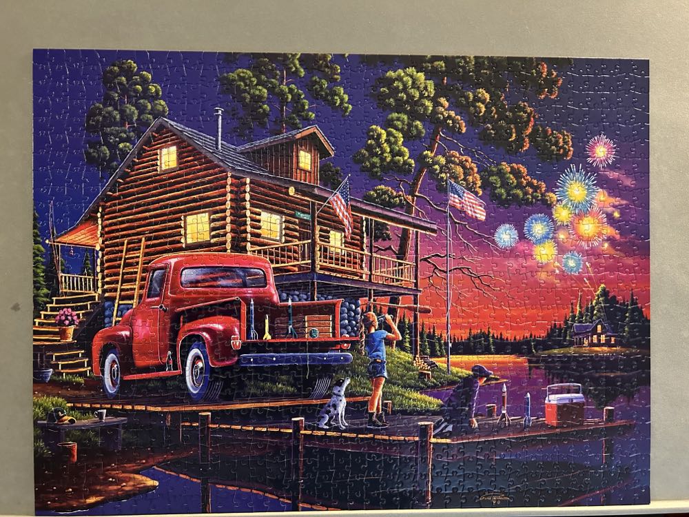 Country Life-Classic Summer Night - Buffalo 🇺🇸 puzzle collectible [Barcode 079346119349] - Main Image 2