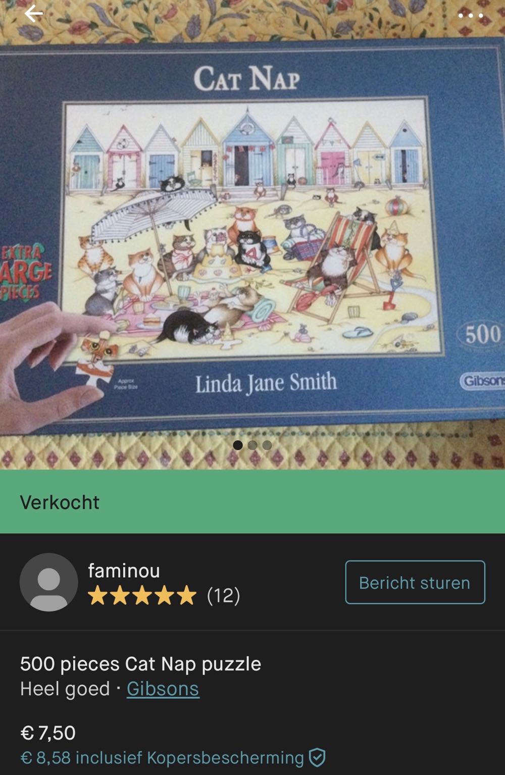 Cat Nap - Gibsons 🇬🇧 puzzle collectible [Barcode 5012269030259] - Main Image 4