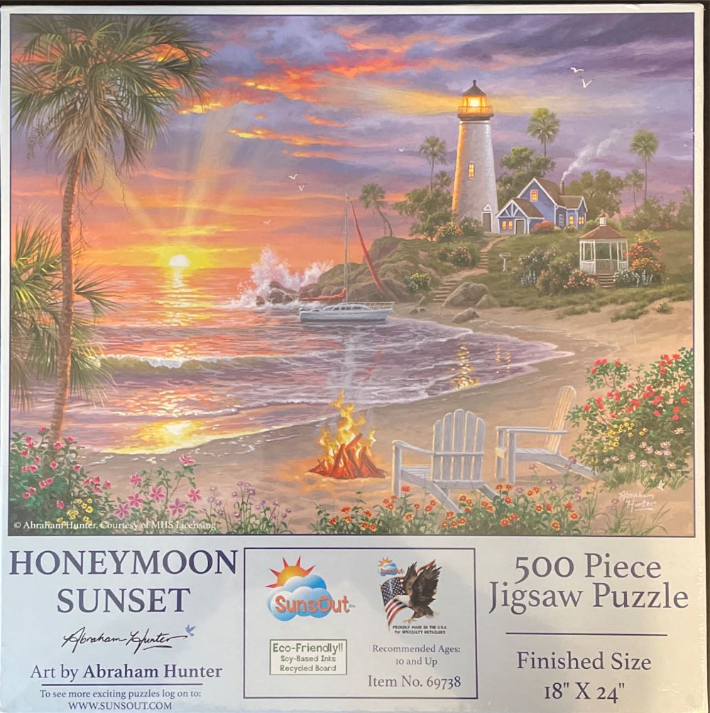 Honeymoon Sunset - SunsOut puzzle collectible [Barcode 796780697386] - Main Image 2