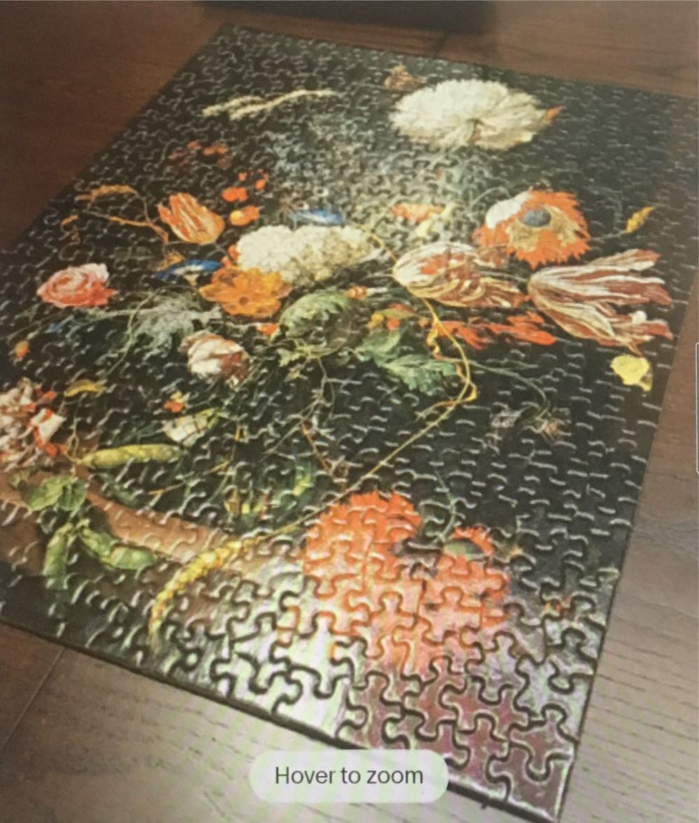 Vase of Chrysanthemums & Vase of Flowers - Springbok puzzle collectible - Main Image 3