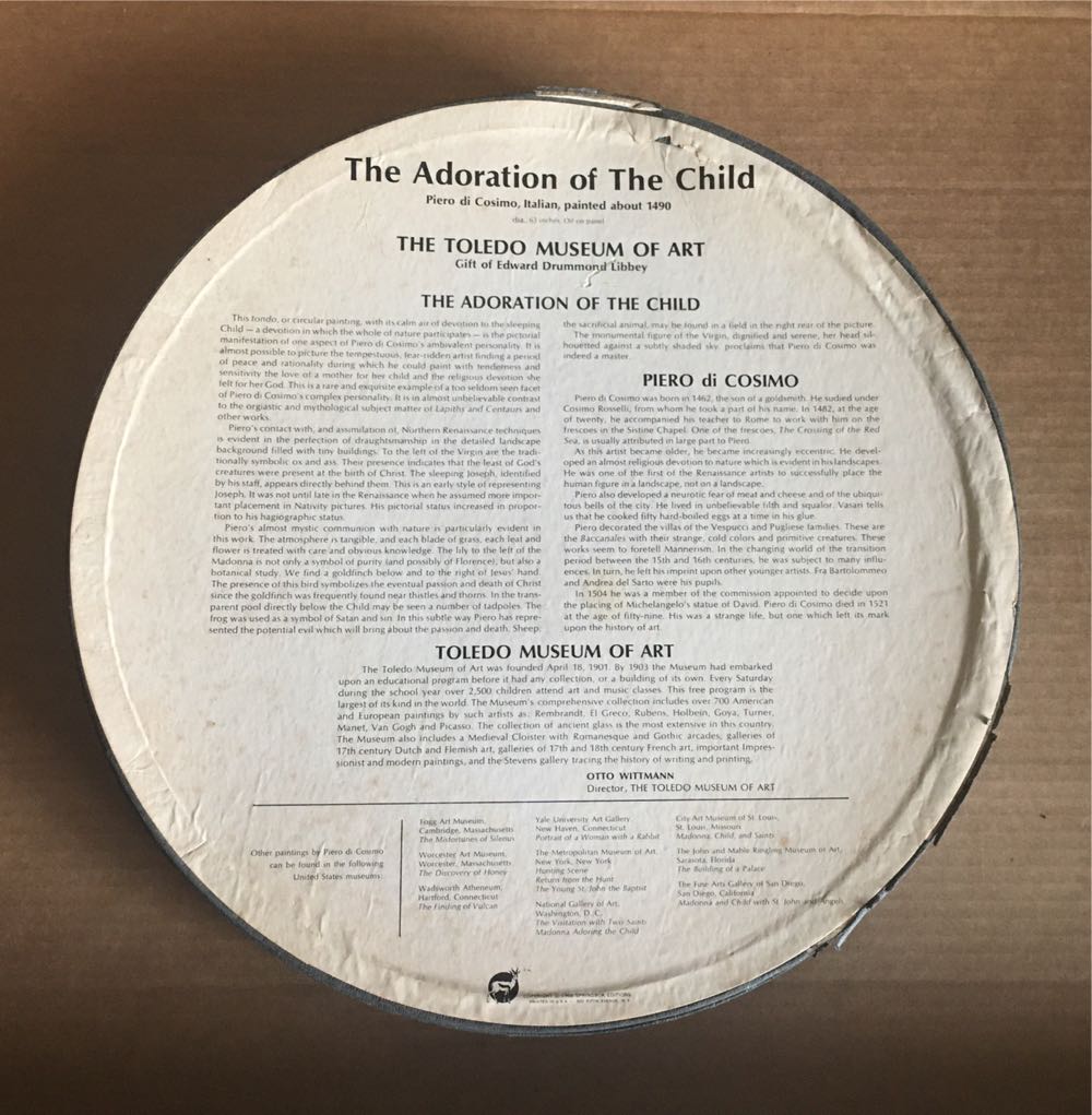 Adoration Of The Child - Round - Springbok puzzle collectible - Main Image 2