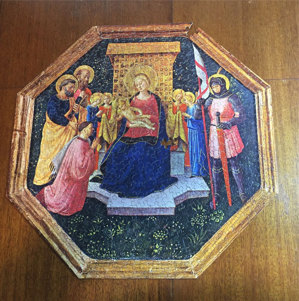 The Virgin And Child With Saints Angels - Octagon - Springbok puzzle collectible - Main Image 4